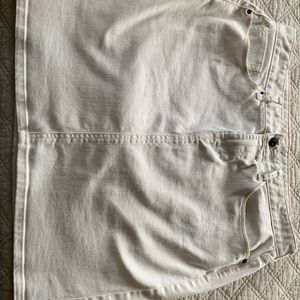 White jean skirt